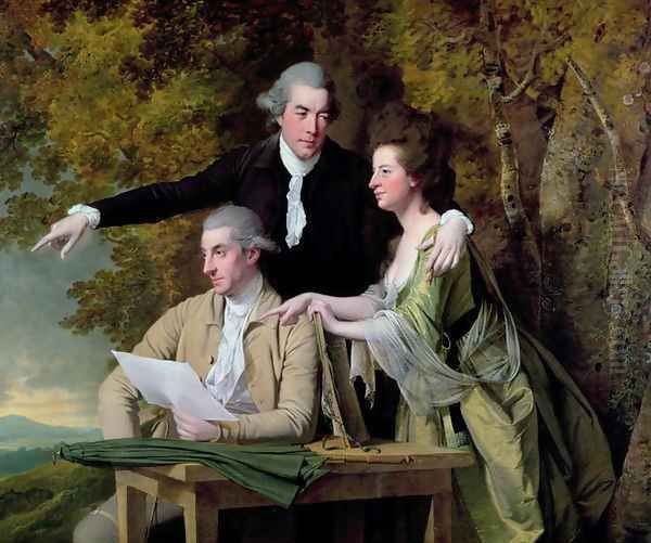 The Rev. D'Ewes Coke, his wife Hannah and Daniel Parker Coke, M.P., c.1780-82 - view 1