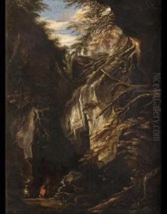 Paesaggio Con Figure by Pietro Montanini