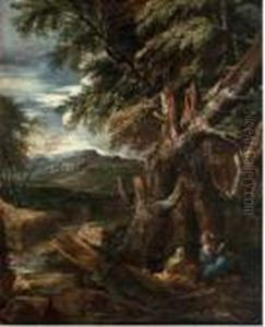 Paesaggio Con Figure by Pietro Montanini