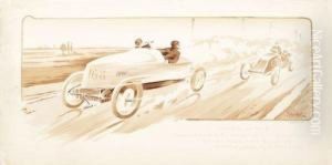 La Course Paris-madrid by Ernest Montaut