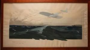 Leriot Traversant La Manche, 25 Juillet 1909 by Ernest Montaut