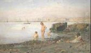 Bimbi Sulla Spiaggia Sullo
Sfondo Di Napoli by Edoardo Monteforte