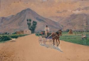 Ritorno Dai Campi - Acquerello Su Cartone Ritorno Dai Campi - Acquerello Su Cartone