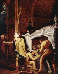 Miravan Breaking Open The Tomb Of His Ancestors by Josepf Wright Of Derby