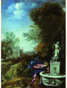 Narcisse Dans Un Encadrement En Trompe L'oeil