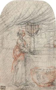 Une Femme Devant Un Puit