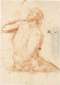 Seated Nude Seen From Behind by Francesco Montelaticci, Cecco Bravo