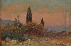 Petit Paysage Aux Cypres