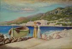 Jeunes Femmes Au Bord De La Mer