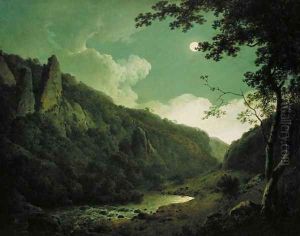 Dovedale by Moonlight, c.1784-85 by Josepf Wright Of Derby