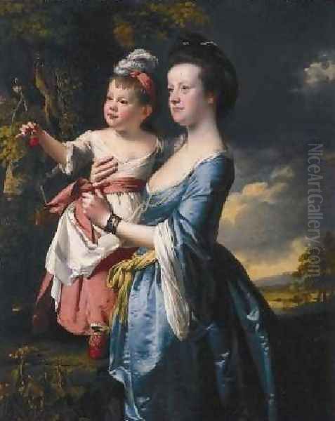 Portrait Of Sarah Carver And Her Daughter Sarah - view 1