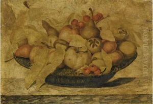 Mele, Pere, Castagne E Altri Frutti In Un Piatto by Octavianus Montfort