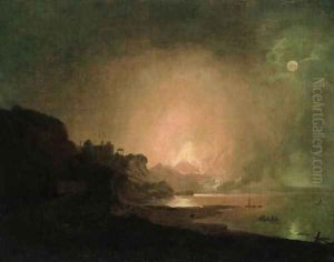 The Eruption of Mount Vesuvius by Josepf Wright Of Derby