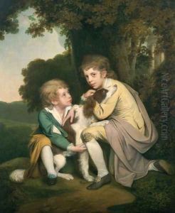 Thomas and Joseph Pickford as Children, c.1777-9 by Josepf Wright Of Derby