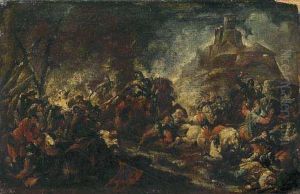 Scena Di Battaglia by Francesco Monti