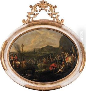 Scontro Di Cavalleria Presso Un Promontorio Turrito