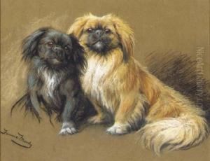 Two Pekingese by Fannie Moody