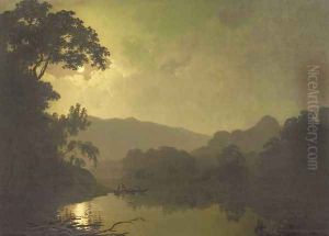 Snowdown by Moonlight, 1792 by Josepf Wright Of Derby