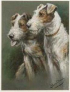 Wire Fox Terriers by Fannie Moody