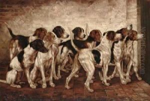 Hounds In A Kennel by Fannie Moody