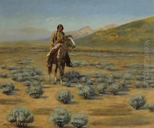 Indian On Horseback by Carl Moon