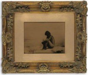 Last Of His People-hopi Boy On Cliffs, First Mesa by Carl Moon