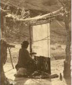 Navajo Weaver, Canyon De Chelley by Carl Moon