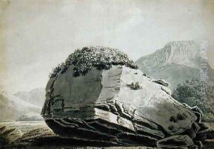 The Bowderstone Borrowdale by Josepf Wright Of Derby