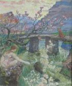 Study For The Clapper Bridge, Devon by Robert James Enraght Moony