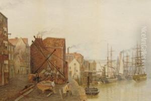 Figures Beside A Dock