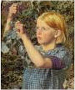 Girl Gathering Nuts