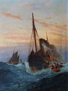 Taking Crew Off A Stricken Steamer