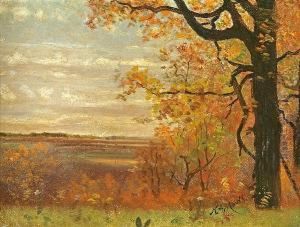 Autumn Landscape by Nelson Augustus Moore