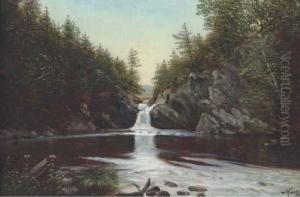Waterfall by Nelson Augustus Moore