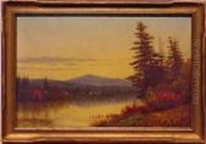Autumn Landscape by Nelson Augustus Moore