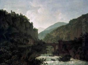 The Cloister of San Cosimato by Josepf Wright Of Derby