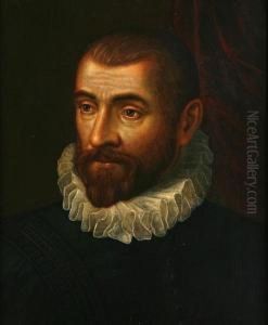 A Portrait Of A Gentleman In A White Ruffcollar by Giacomo Antonio Moro