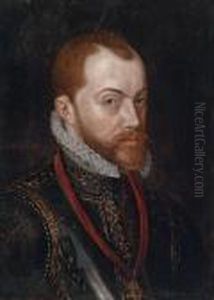 Portrait Of
King Philip Ii Of Spain by Giacomo Antonio Moro