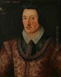 Portrait Of A Gentleman, Head 
And Shoulders, Believed To Be Sir Henry Lovett, Wearing Embroidered 
Costume With High Collar
