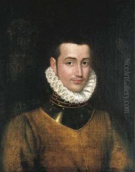 Portrait Of A Gentleman,
Traditionally Identified As Sir Philipsidney, Bust-length, With A Gorget - view 1