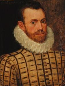 Portrait Of A Gentleman, Half-length, In A Slashed Doublet And Aruff by Giacomo Antonio Moro