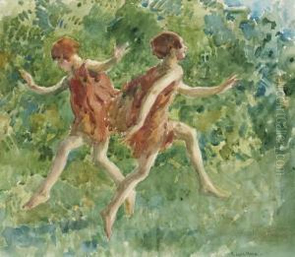 Girls Dancing In A Landscape - view 1