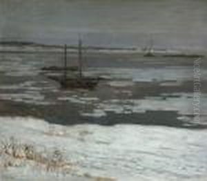 A View From The Artist's Studio, Perth Amboy, New Jersey by Francis Luis Mora