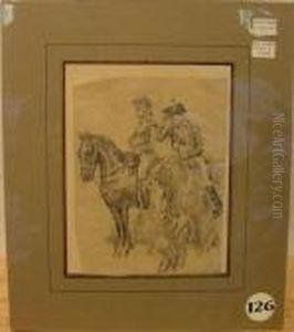 George Washington And General On Horseback George Washington And General On Horseback