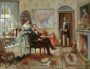 Abe And Mary Todd Lincoln by Edward Percy Moran