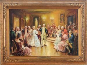 George Washington Dancing The 
Minuet With Nellie Curtis In His Mt. Vernon Home Feb. 22nd 1777