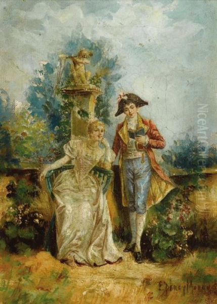 Pair Of Courting Scenes - view 1