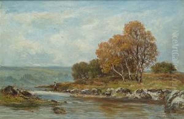 A River Landscape, Thought To Be
 The 'river Bollin Cheshire'; And A Landscape With Sheep On A Track, 
Thought To Be 'delaware Common' - view 1