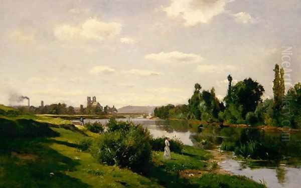 The River Seine at Mantes, c.1856 - view 1