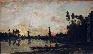 Sunset on the Oise, 1865 by Charles-Francois Daubigny